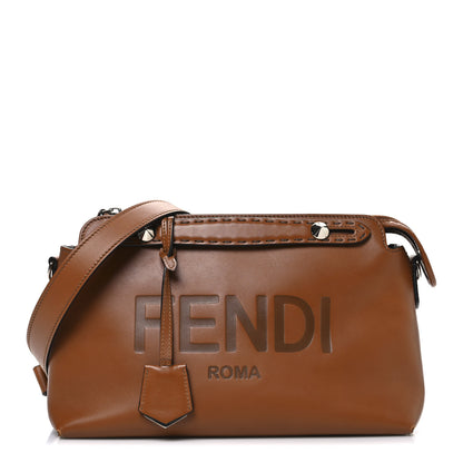 Fendi Vitello King Logo Embossed Medium By The Way Boston Bag Cuoio 1 of 10