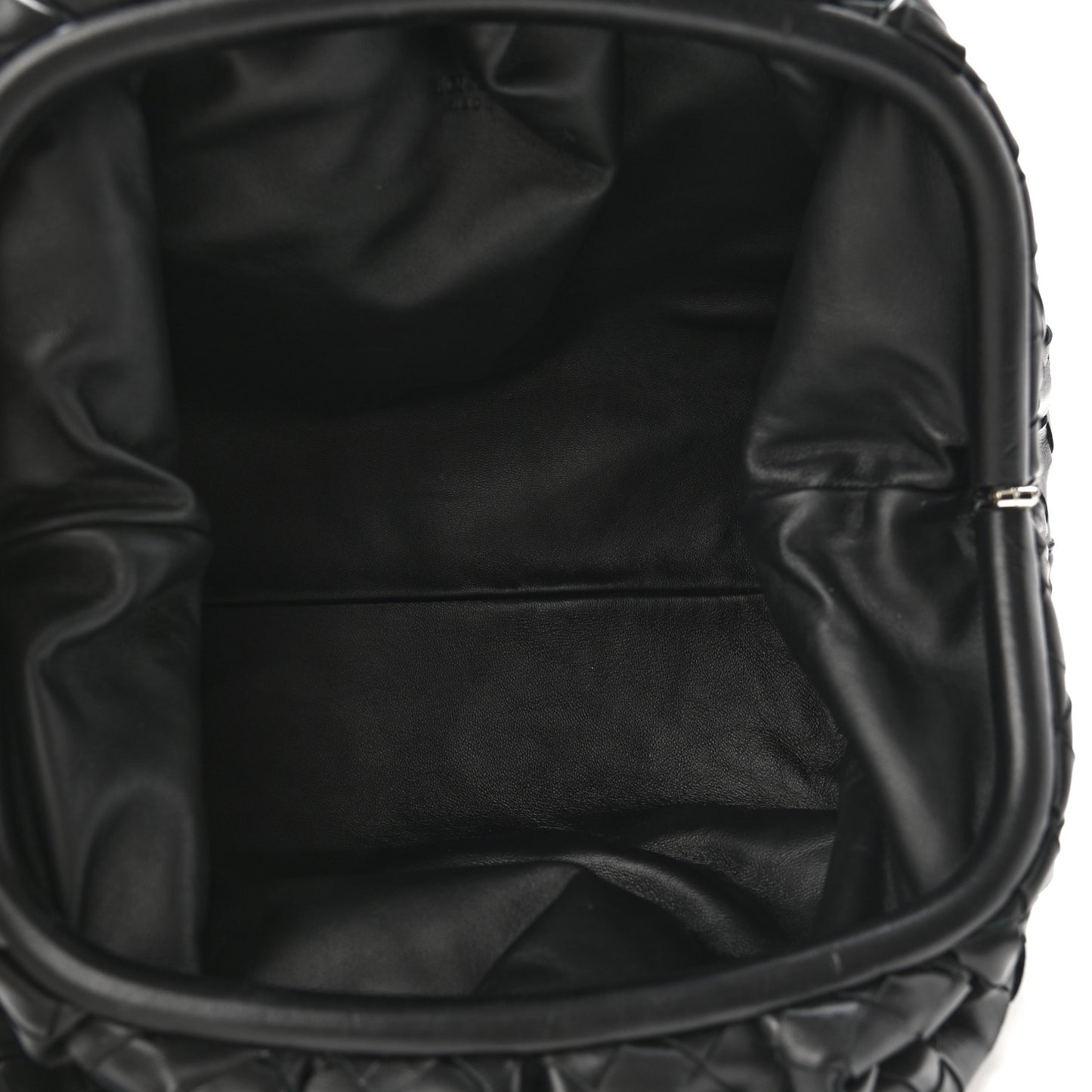 Nappa Maxi Intreccio The Pouch Oversized Clutch Black