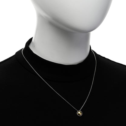 David Yurman Sterling Silver 18K Yellow Gold 8mm Petite Chatelaine Pendant Necklace 2 of 5