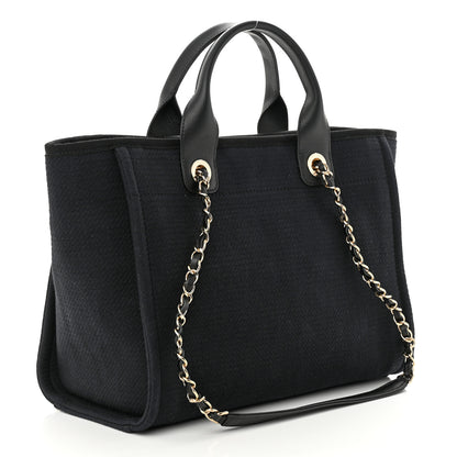 Chanel Mixed Fibers Small Deauville Tote Black 4 of 11