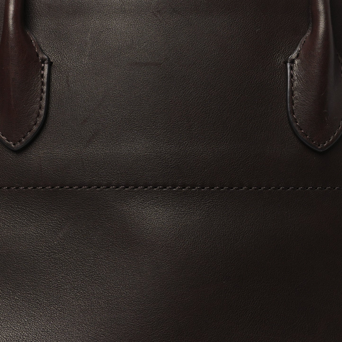 Polished Saddle Calfskin EW Margaux Chestnut