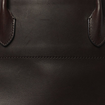 The Row Polished Saddle Calfskin EW Margaux Chestnut 7 of 9