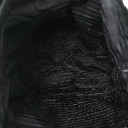 Prada Nylon New Vela Studded Backpack Black Fuoco 5 of 10