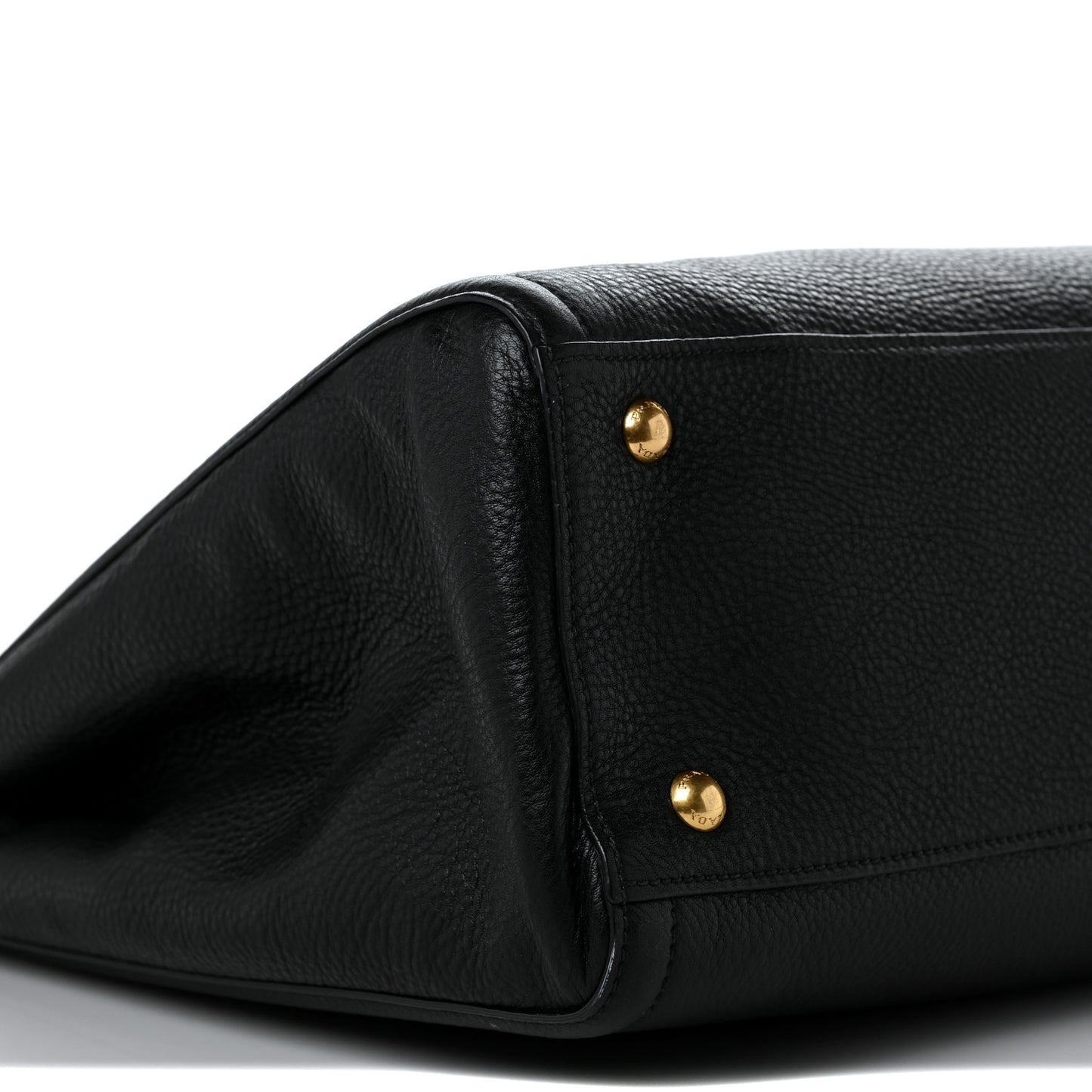 Vitello Daino Shopping Tote Black