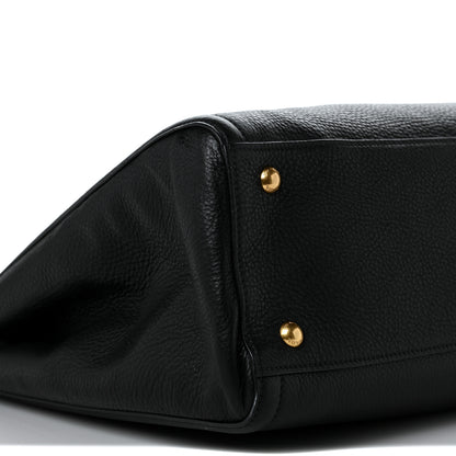 Prada Vitello Daino Shopping Tote Black 8 of 11