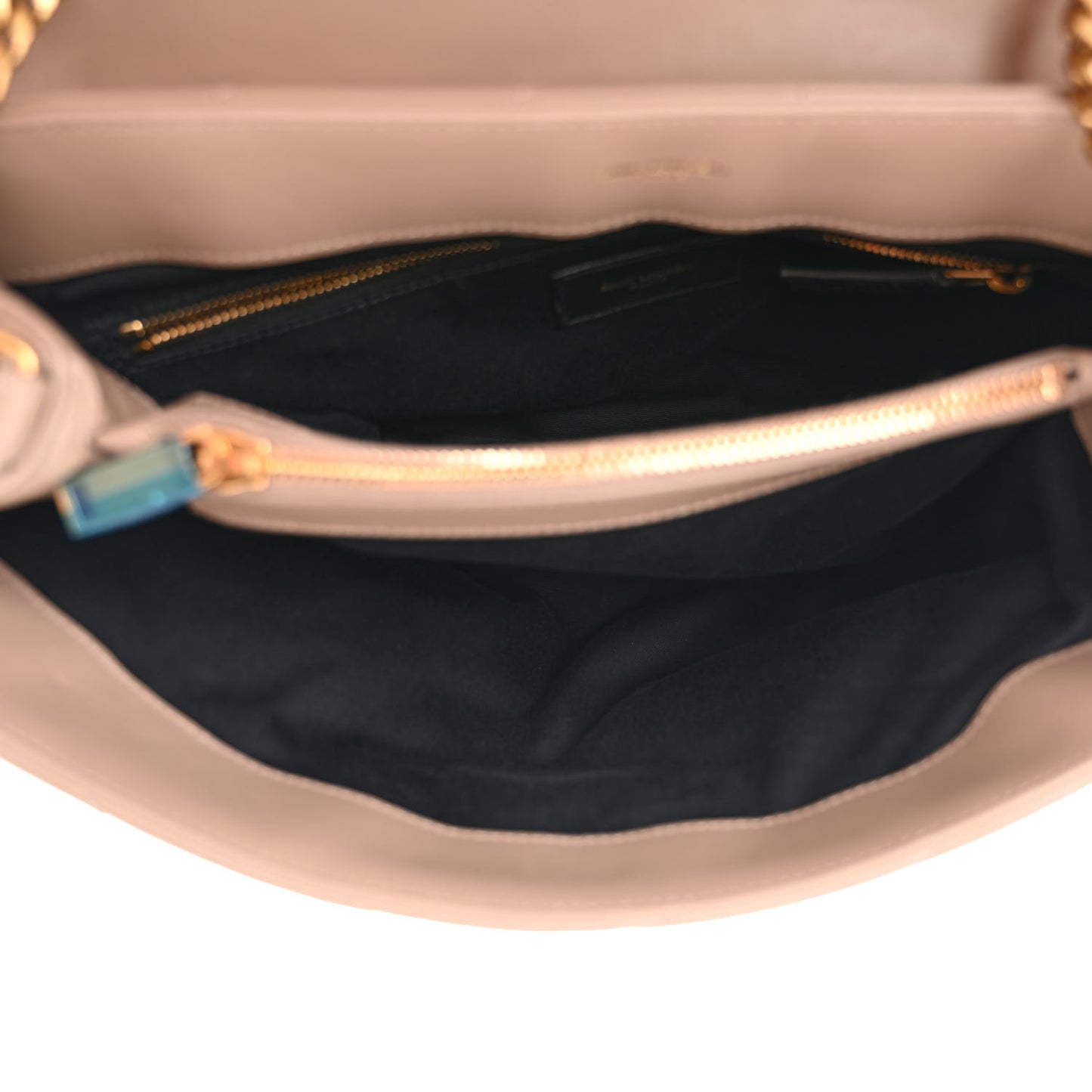 Calfskin Y Quilted Monogram Medium Loulou Chain Satchel Dusty Grey