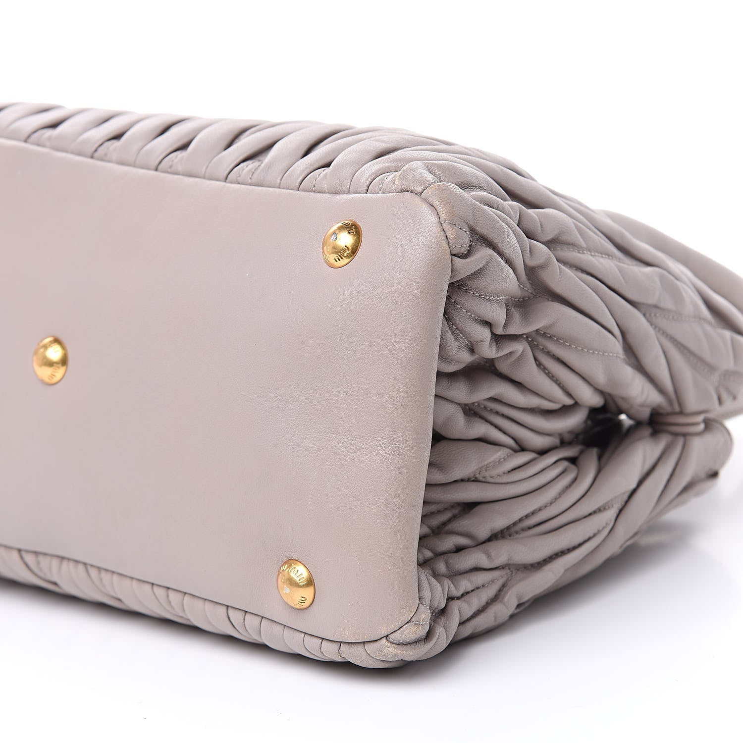 Miu Miu Nappa Matelasse Tote Pomice 8 of 15