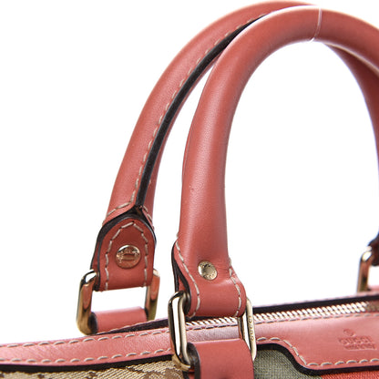 Gucci Monogram Medium Vintage Web Boston Pink 15 of 16