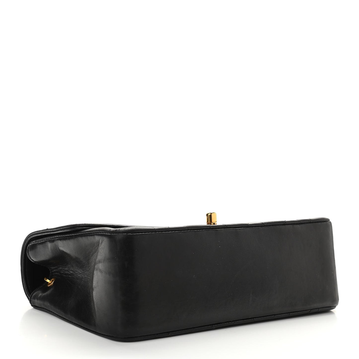 Lambskin Quilted Small Single Flap Black
