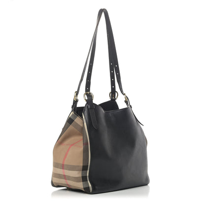 Burberry Grainy Calfskin House Check Small Canterbury Black 2 of 7