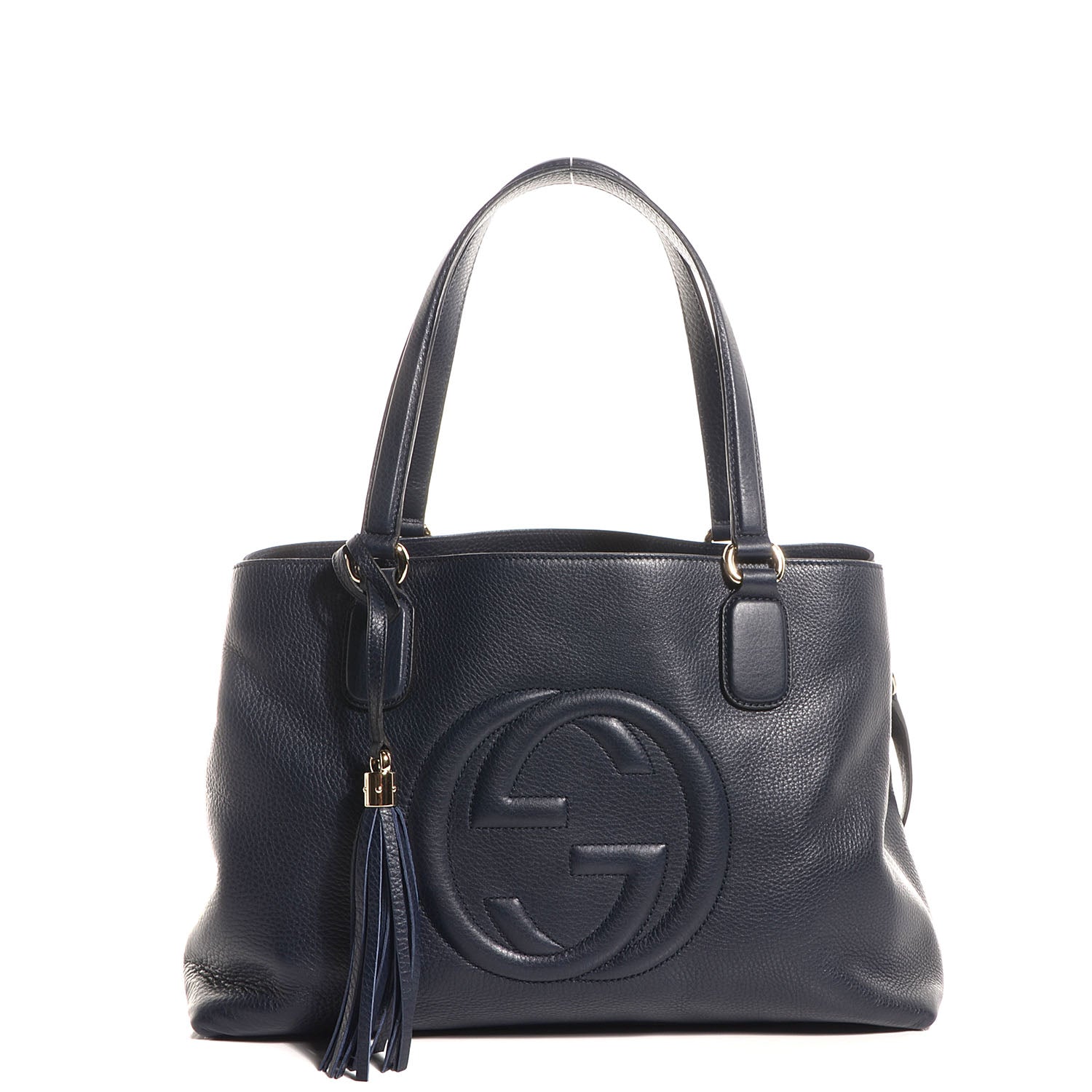 Gucci Cellarius Calfskin Medium Soho Working Tote Blue 1 of 8