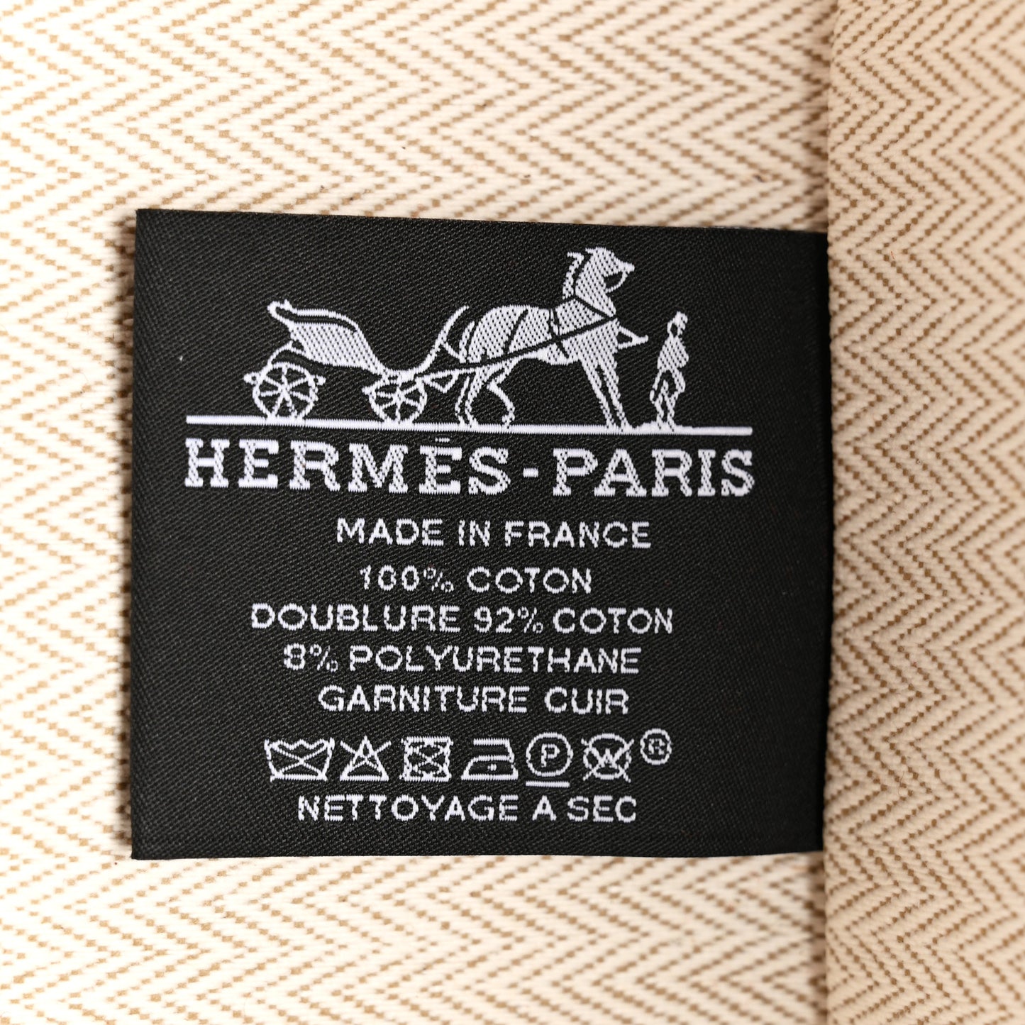 Cotton H Canvas Lambskin Escale Case Cognac