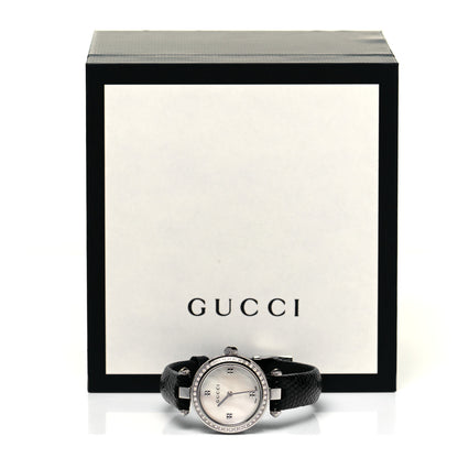 Gucci Stainless Steel Lizard Diamond Bezel Mother of Pearl 27mm Diamantissima Quartz Watch 5 of 5