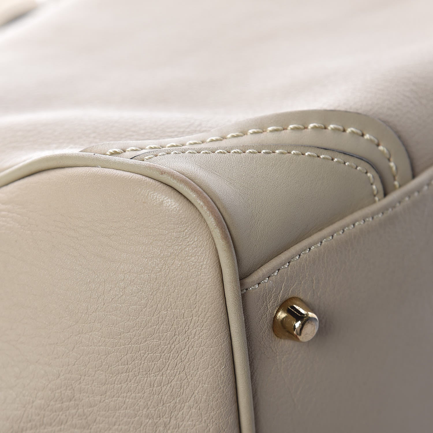 Burberry Grainy Calfskin Small Canterbury Tote Beige 9 of 18