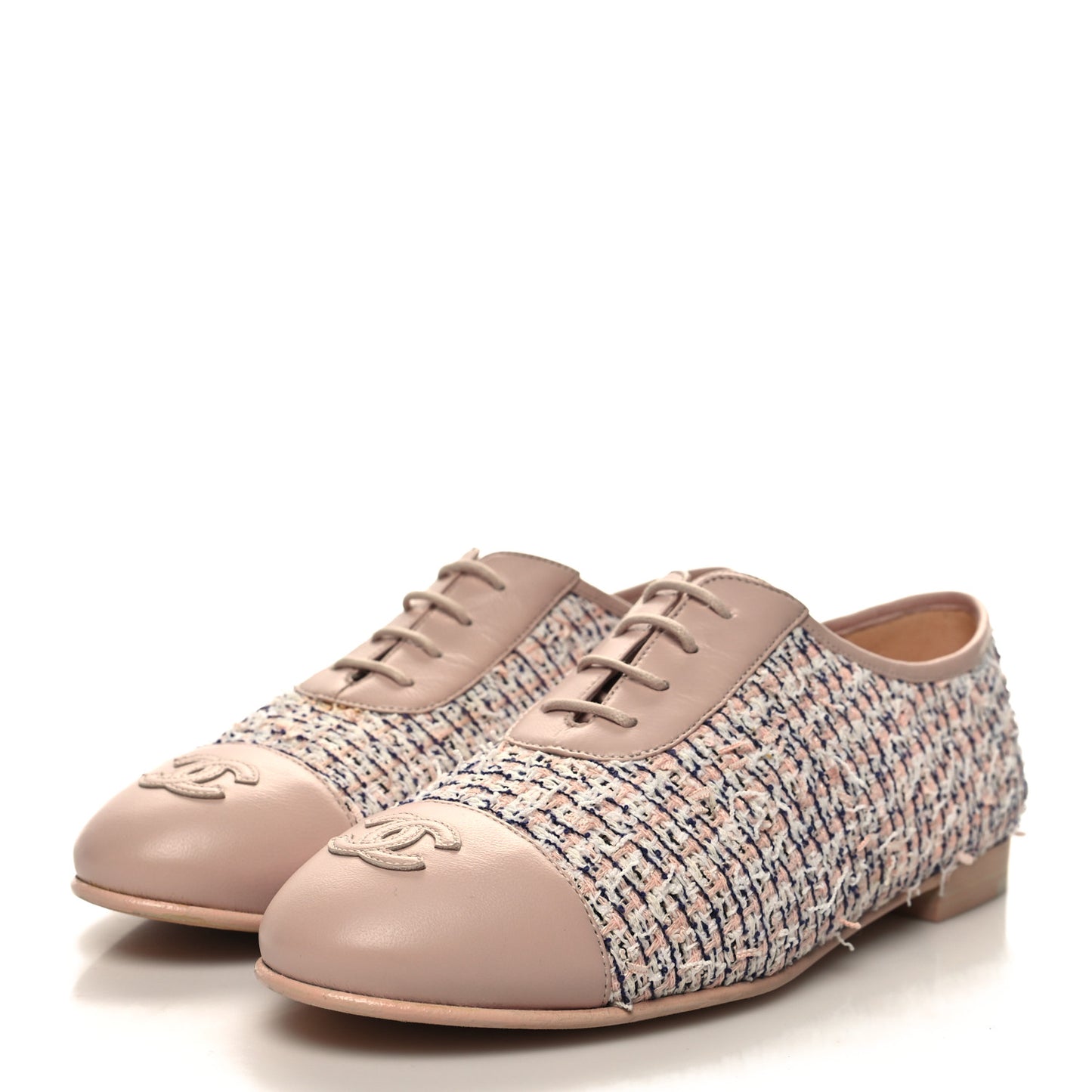 Tweed Cap Toe CC Lace Up Oxford 36.5 Pink