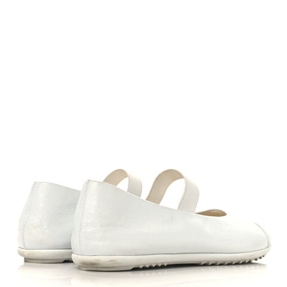 Chanel Lambskin Cap Toe CC Mary Jane Flats 37 White 5 of 10