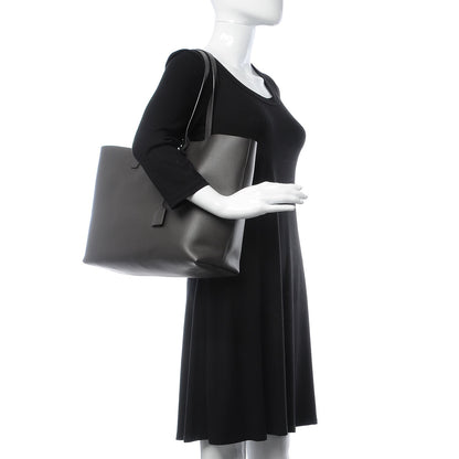Saint Laurent Calfskin Large Shopping Tote Coal 2 of 9