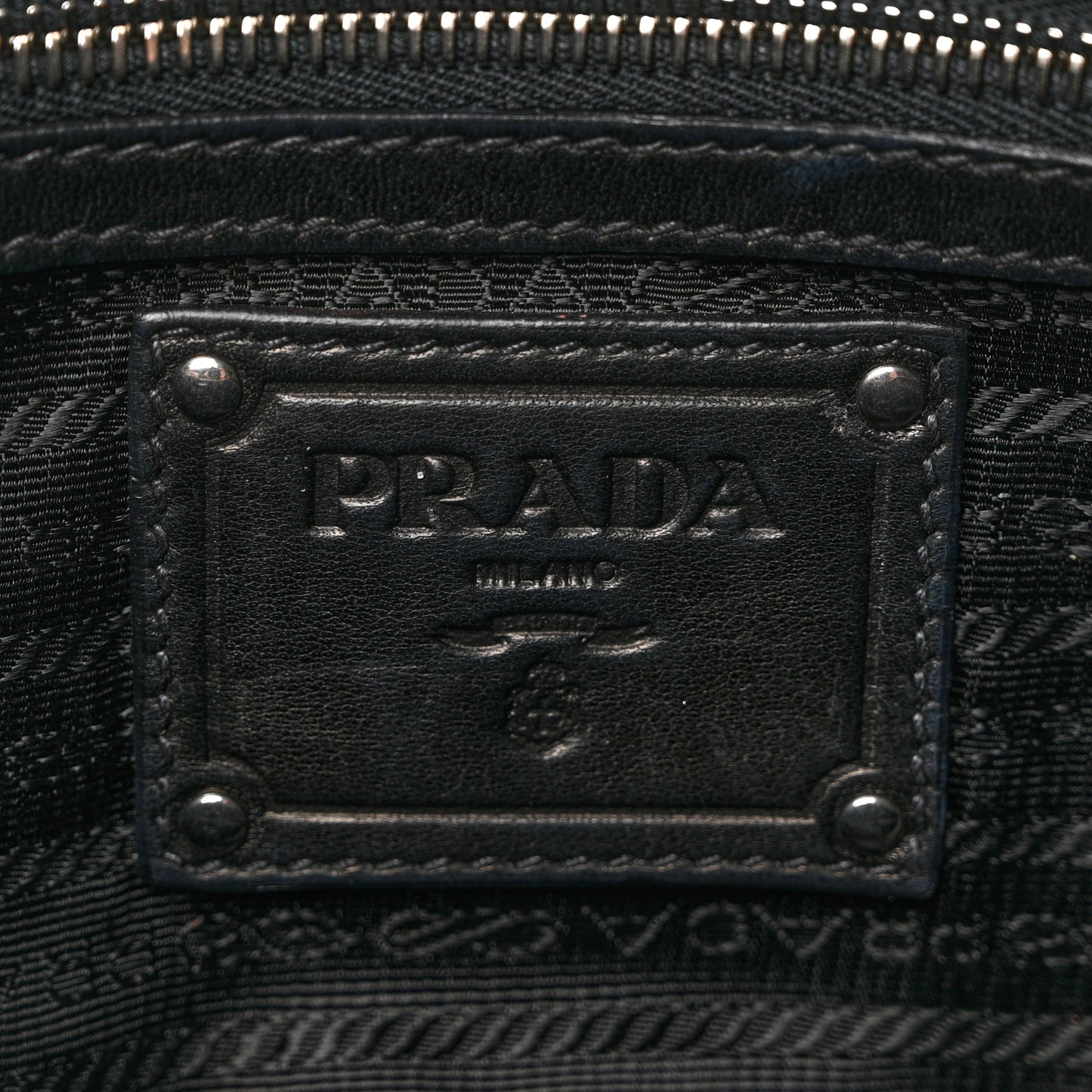 Lambskin Embossed Pouch Black