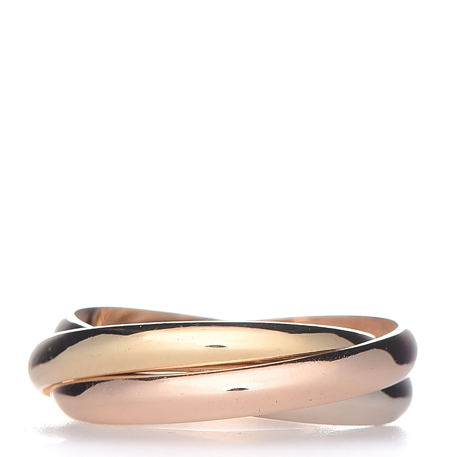 Cartier 18K Pink Yellow White Gold Small Trinity Ring 51 5.75 3 of 9
