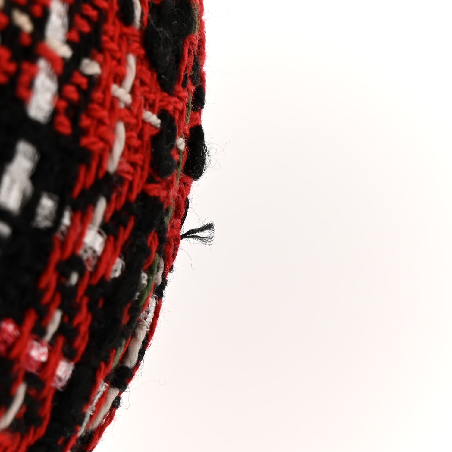 Chanel Tweed Quilted Chanel 19 Round Clutch With Chain  Red Black White Green 11 of 11