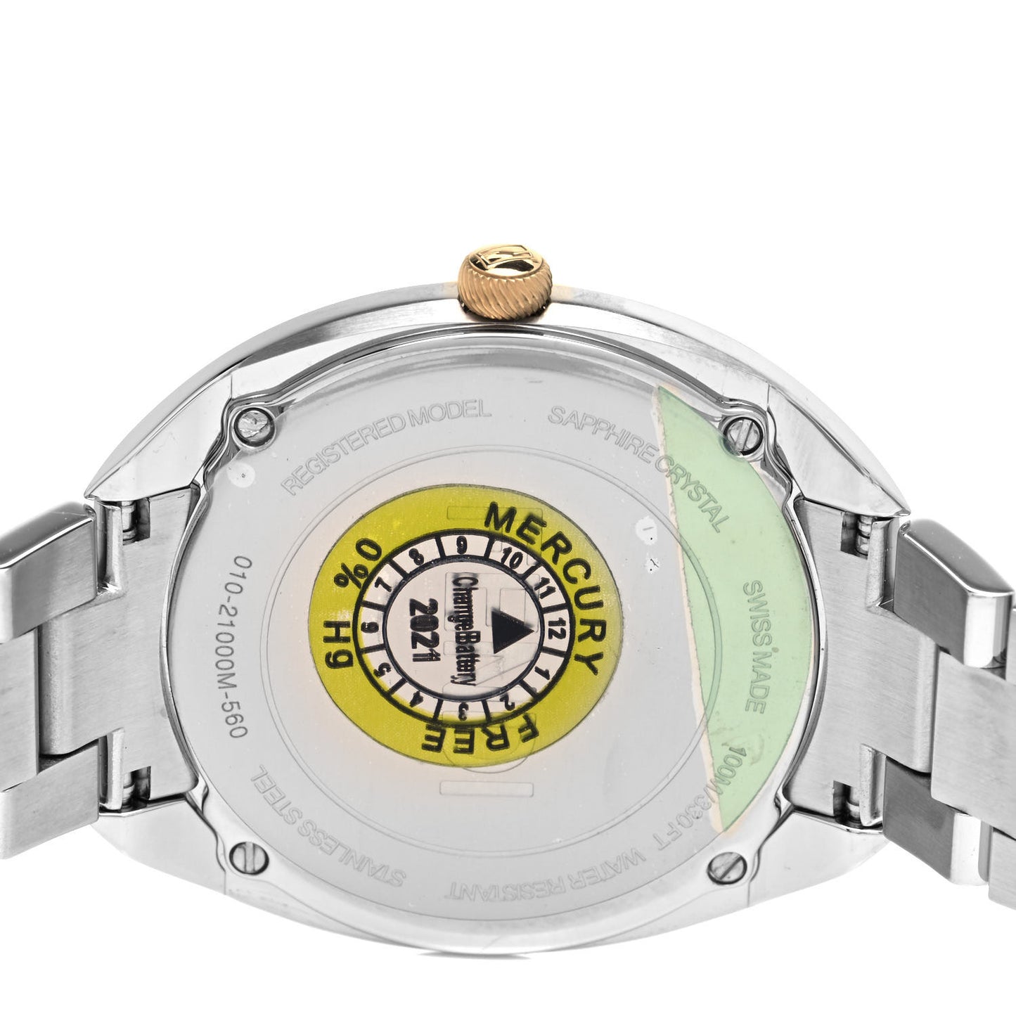 Stainless Steel Mother of Pearl 34mm Momento Two Tone Quartz Watch