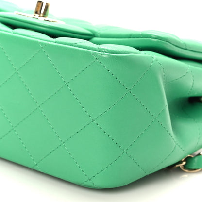 Chanel Lambskin Quilted Mini Square Flap Green 9 of 9