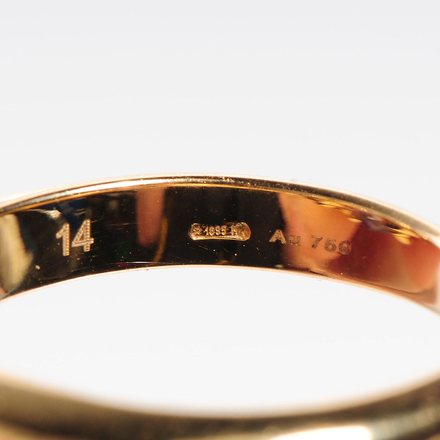 18k Yellow Gold Crystal Amethyst Ring 6.5