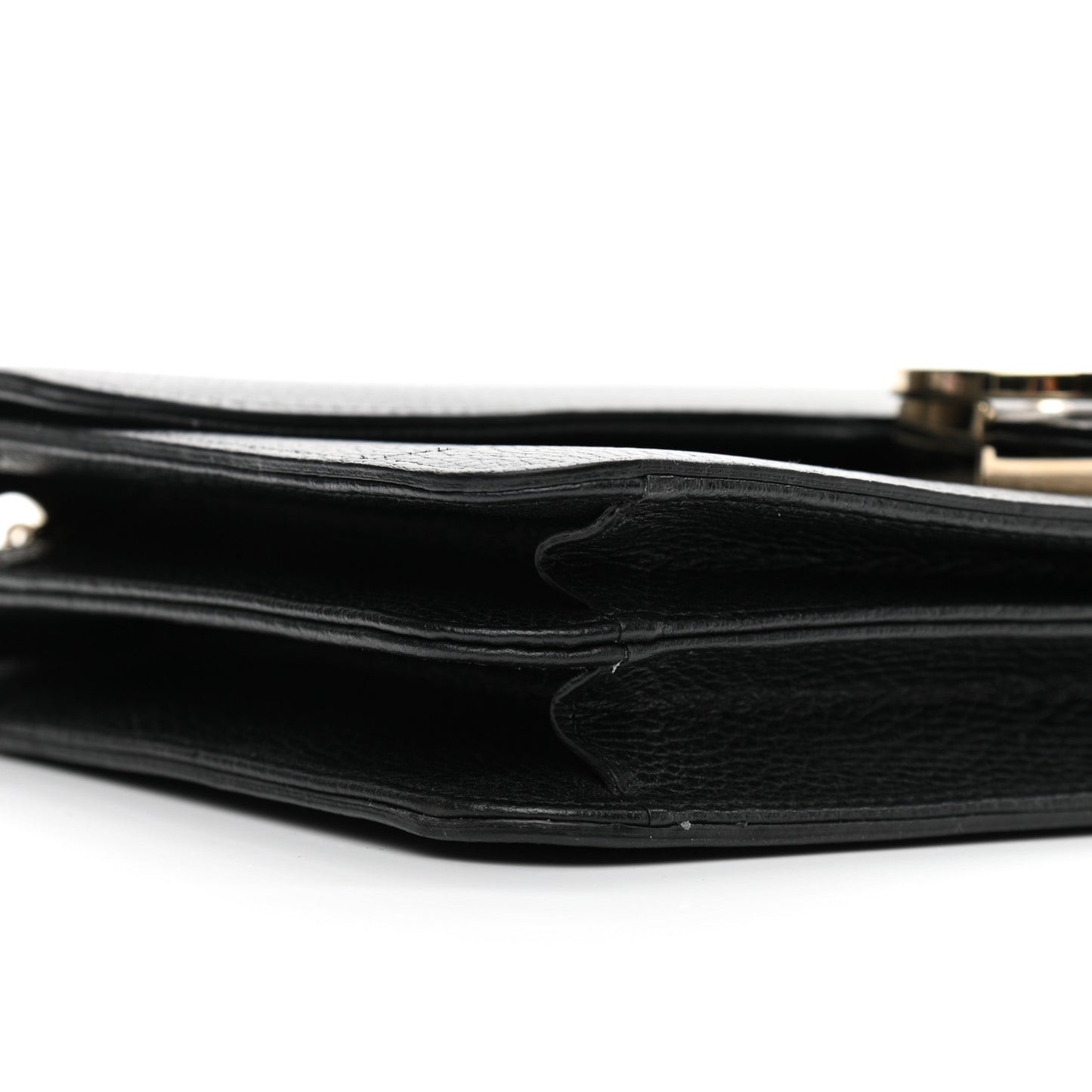 Dollar Calfskin Interlocking G Shoulder Bag Black