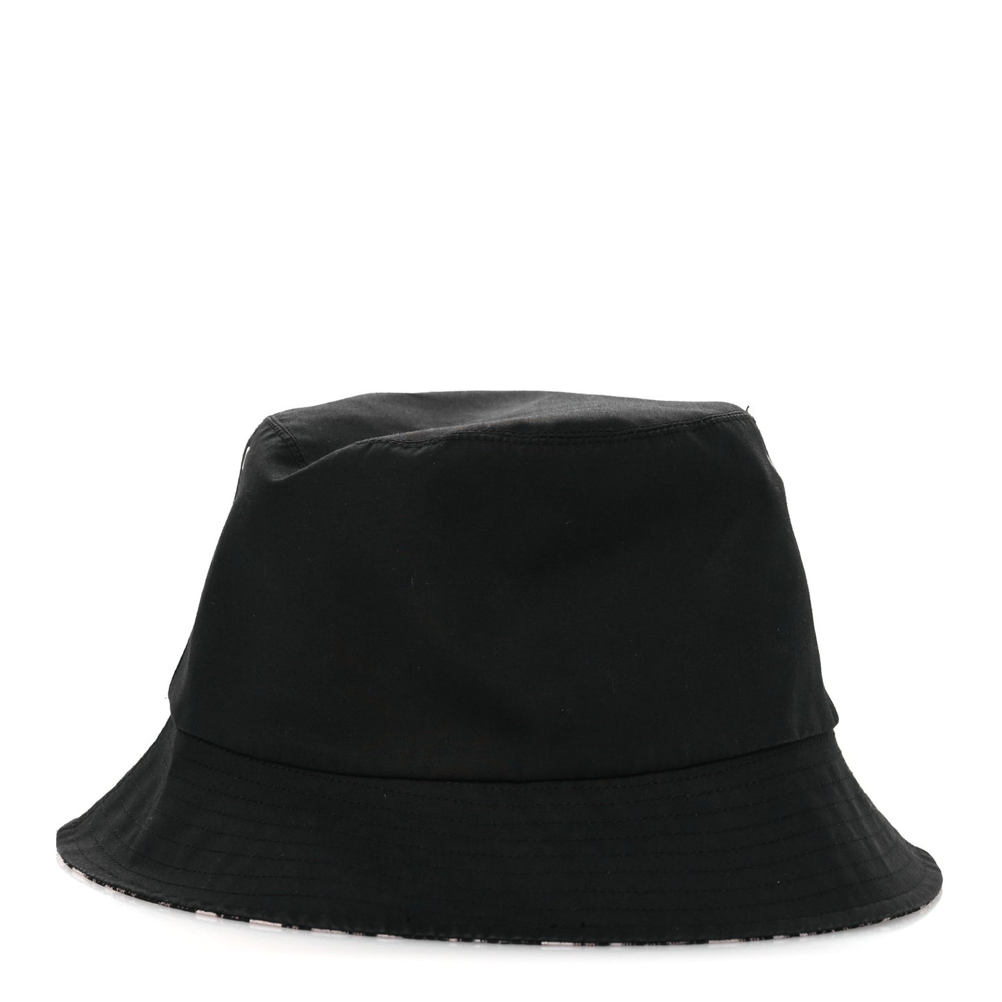 Polyester Cotton Oblique Teddy-D Brim Bucket Hat 58 Black