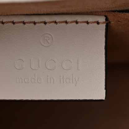 Gucci Calfskin Animal Studs Mini Sylvie Top Handle Bag White 6 of 15