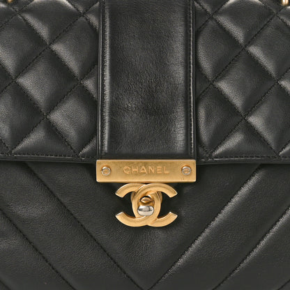 Chanel Calfskin Quilted Chevron In The City Bag Black 8 of 11