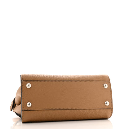 Fendi Cuoio Romano Snakeskin Selleria Mini Peekaboo Iconic Satchel Cappuccino 4 of 12