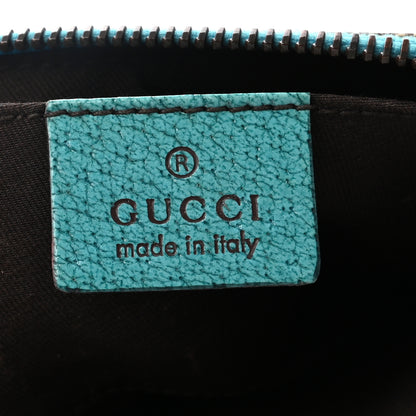 Gucci Monogram Horsebit Nail Chain Pochette Turquoise 6 of 7