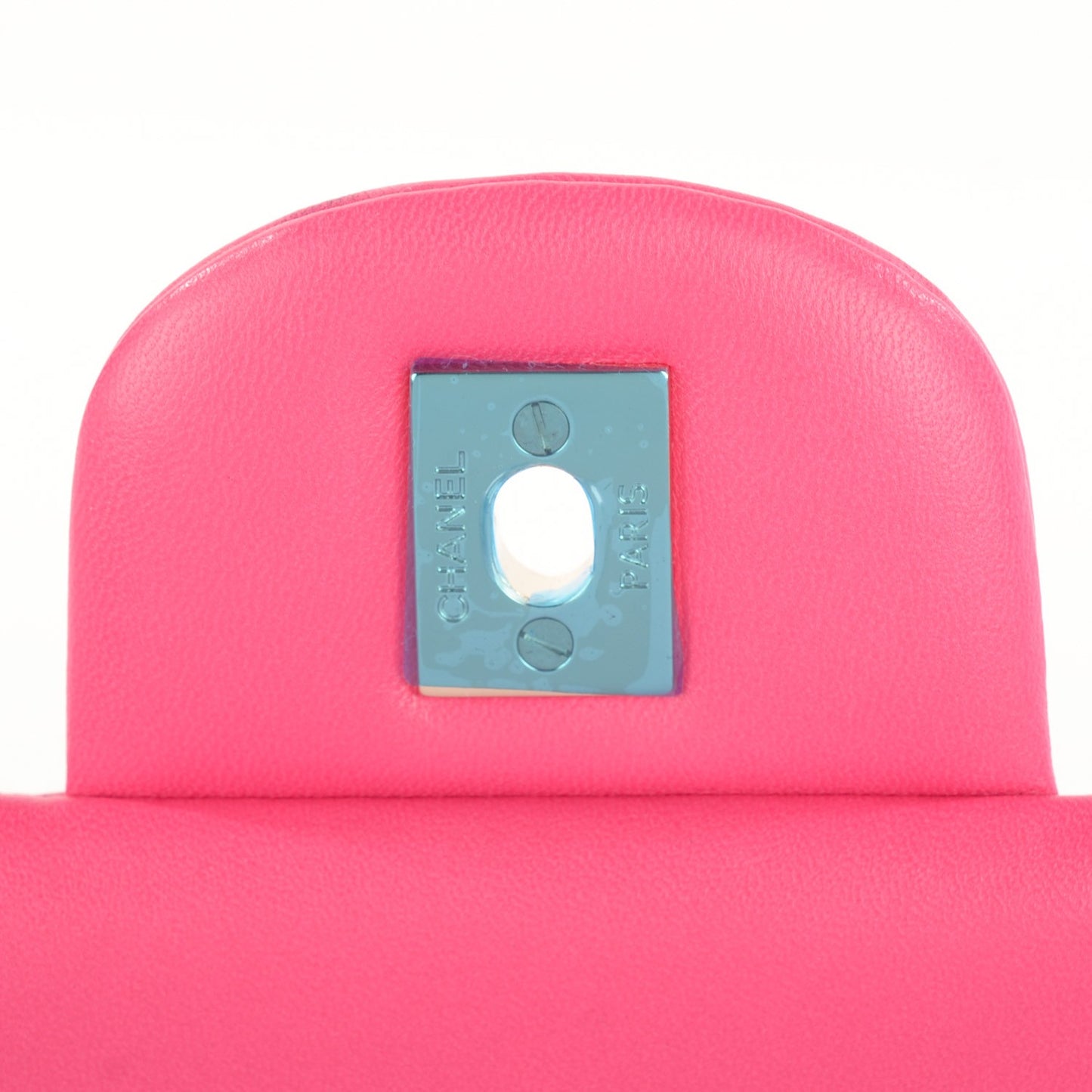 Lambskin Quilted Jumbo Double Flap Fuchsia