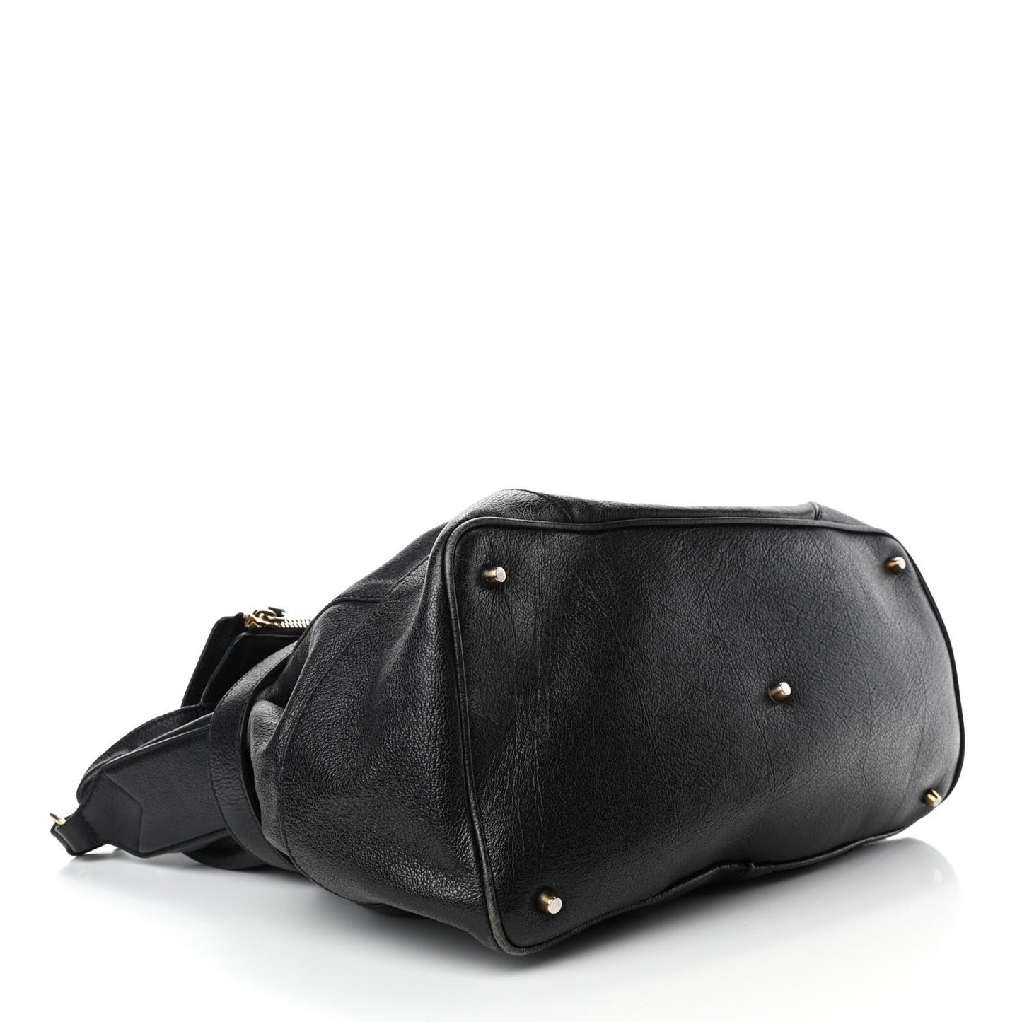 Calfskin Chain Hobo Black