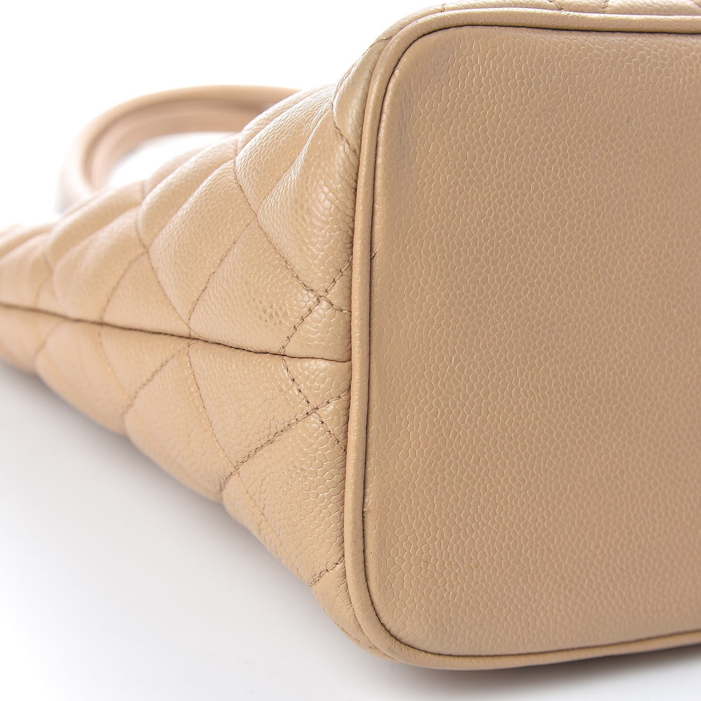 Caviar Quilted Medallion Tote Beige