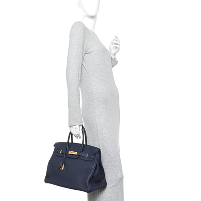 Hermes Togo Birkin 35 Bleu Nuit 2 of 13