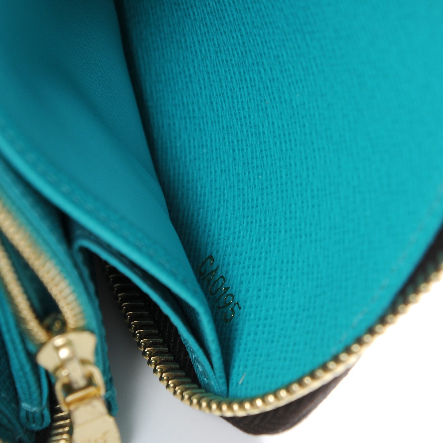 Monogram V Zippy Wallet Turquoise