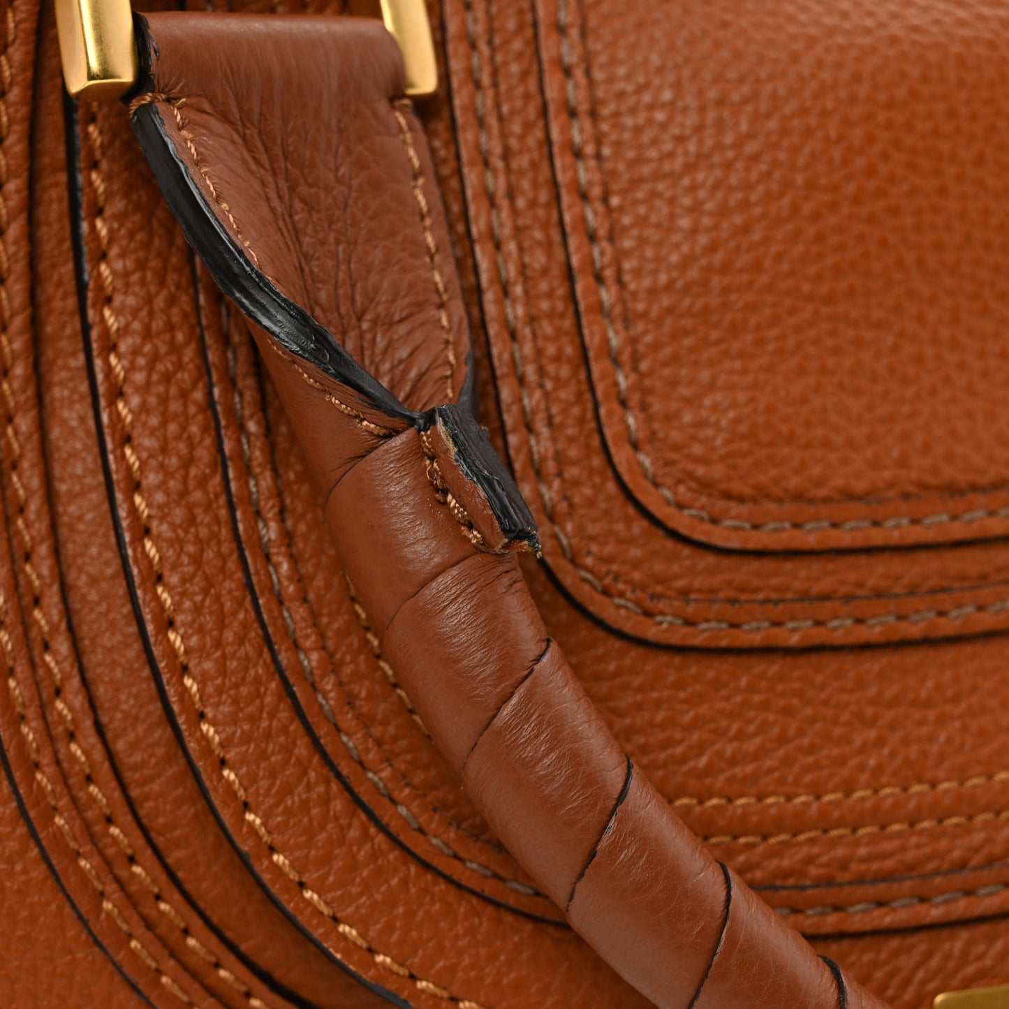 Calfskin Small Marcie Satchel Tan