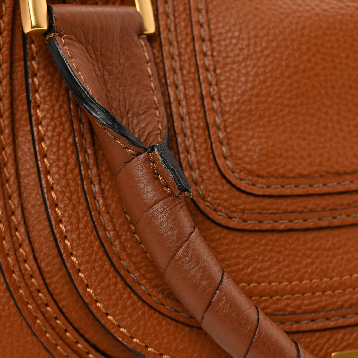 Chloe Calfskin Small Marcie Satchel Tan 10 of 10
