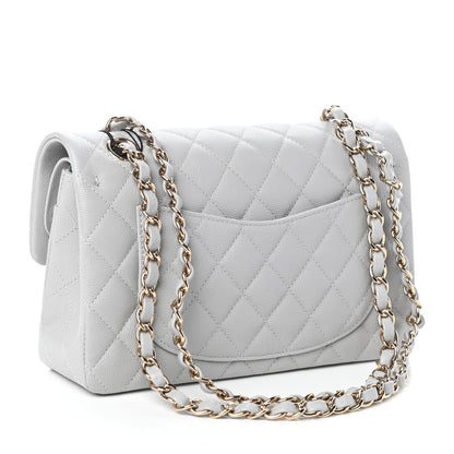 Chanel Caviar Quilted Small Double Flap Grey 3 of 10