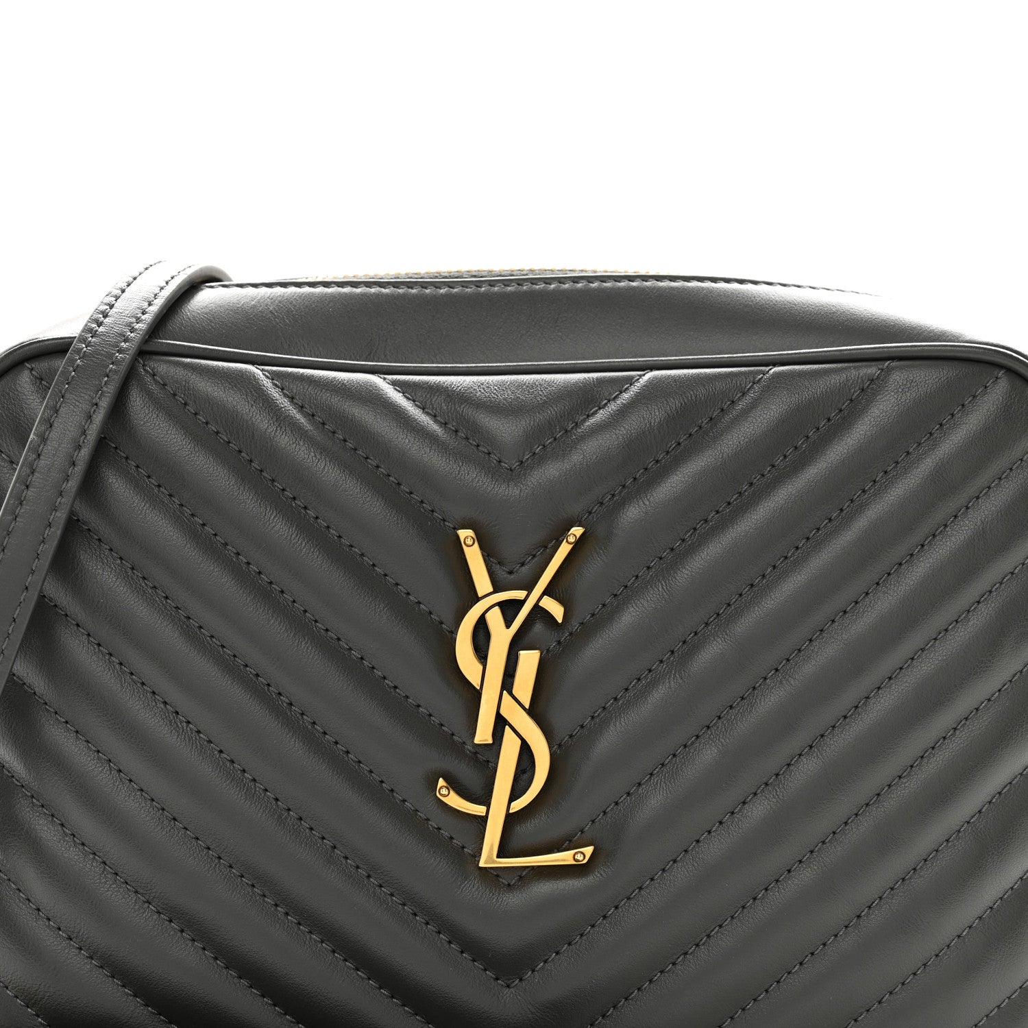 Saint Laurent Calfskin Matelasse Monogram Lou Camera Bag Smog 8 of 10