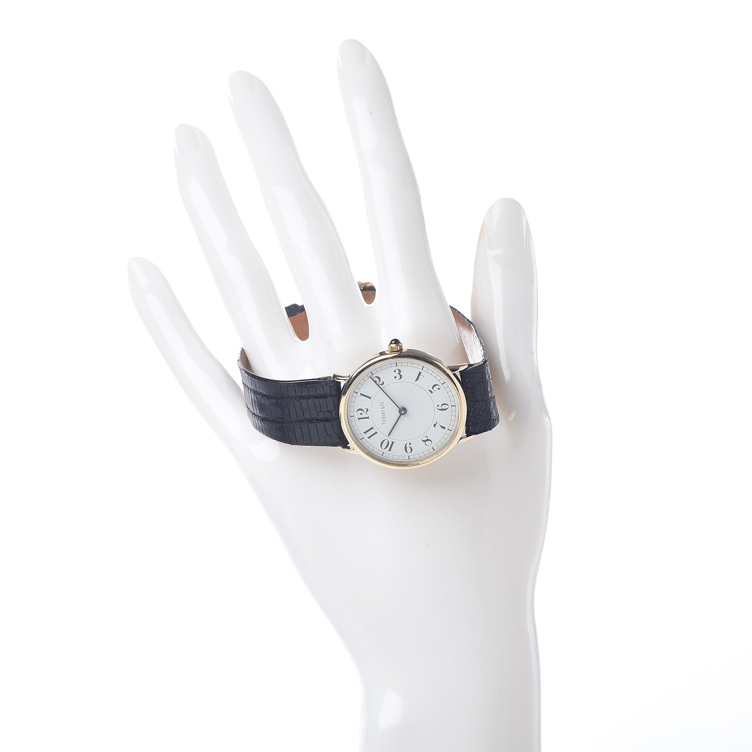 Tiffany 14K Yellow Gold Lizard 30mm Classic Quartz Watch 2 of 8