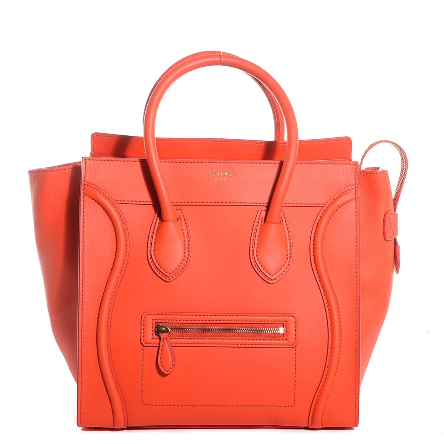 Celine Smooth Calfskin Mini Luggage Bright Orange 1 of 9