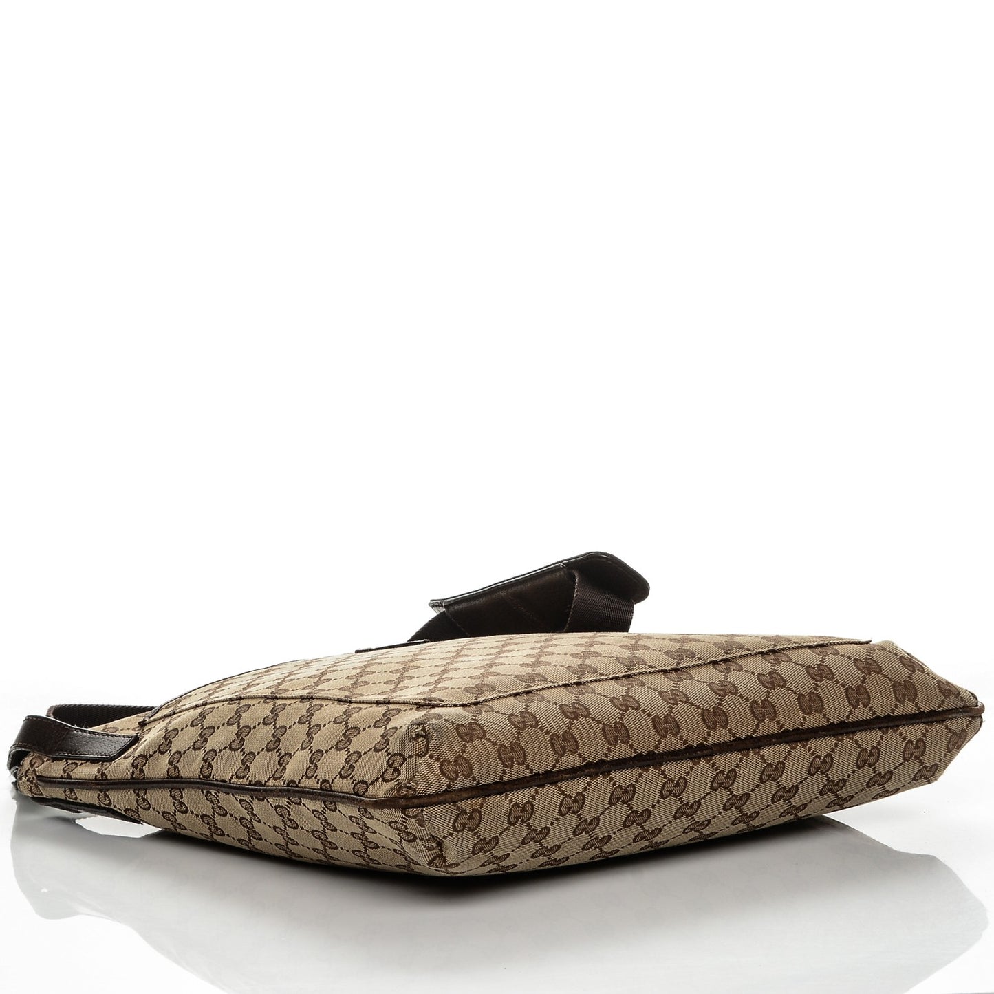 Monogram Large Flat Messenger Bag Dark Brown