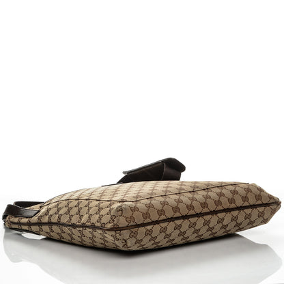 Gucci Monogram Large Flat Messenger Bag Dark Brown 5 of 7