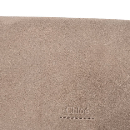 Chloe Suede Calfskin Small Faye Shoulder Bag Motty Grey 21 of 22