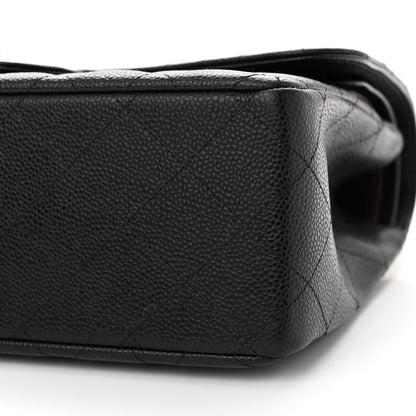 Chanel Caviar Quilted Jumbo Double Flap Black 10 of 12