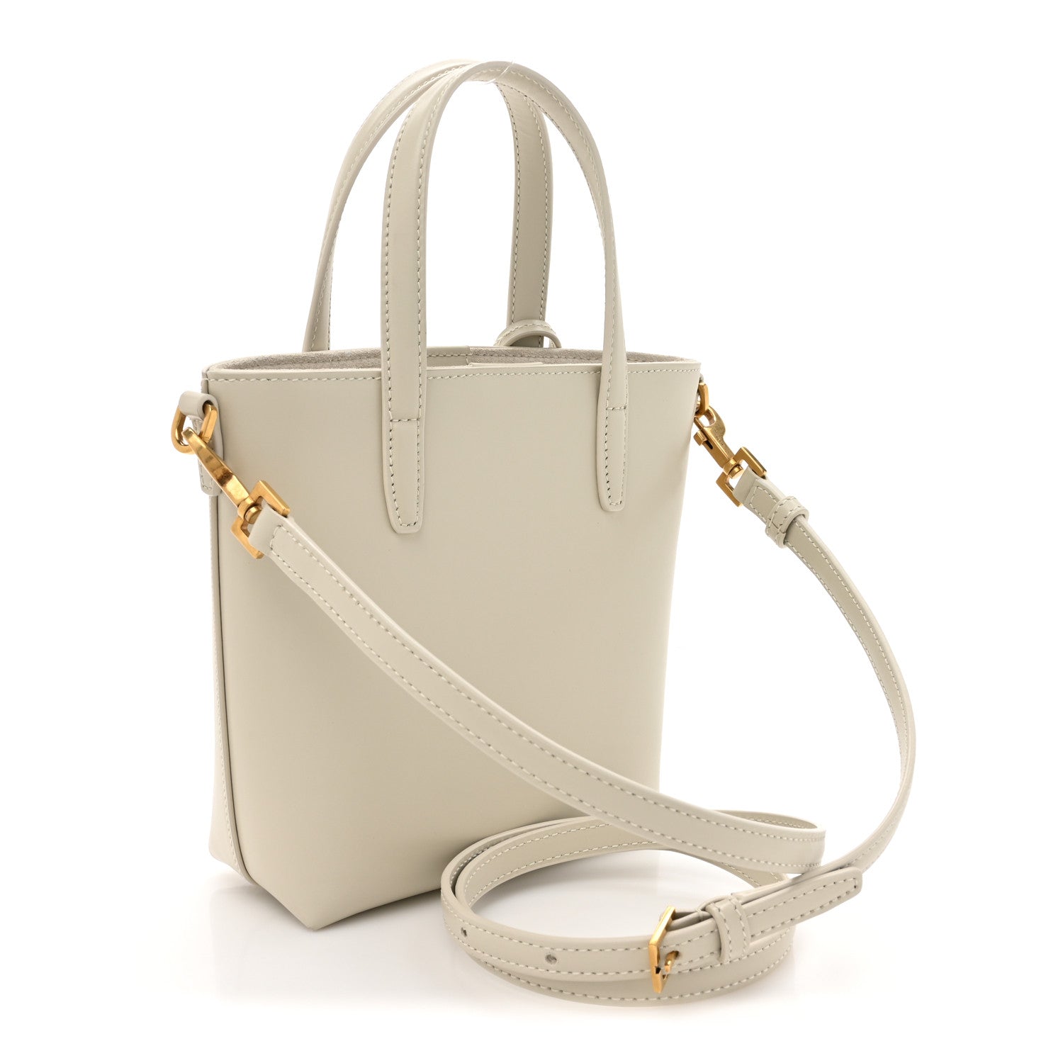 Saint Laurent Calfskin Mini Toy Shopping Tote Crema Soft 3 of 13