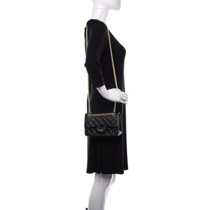 Chanel Aged Calfskin Quilted 2.55 Reissue Mini Flap Black 4 of 19